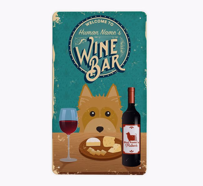 Wine Bar: Personalized {breedFullName} Metal Sign